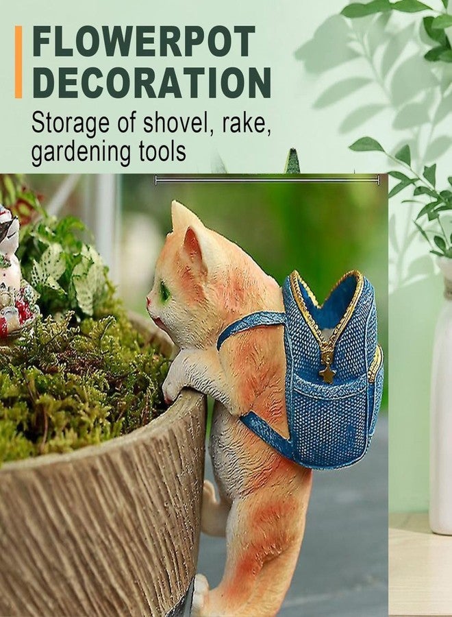 VAYINATO® Hanging Big Cat with Bag for Aquarium Fish Tank Tools Holder and Indoor Plant Pot Decoration Hanging Type Desk Decoration for Pen and Pencil Holder (Color May Vary) - Image 3